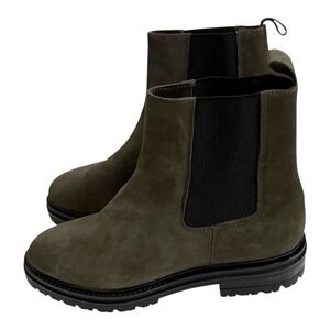Jenni Kayne Chelsea Boots Size 41 Brooklyn Olive Green Nubuck Lug Sole